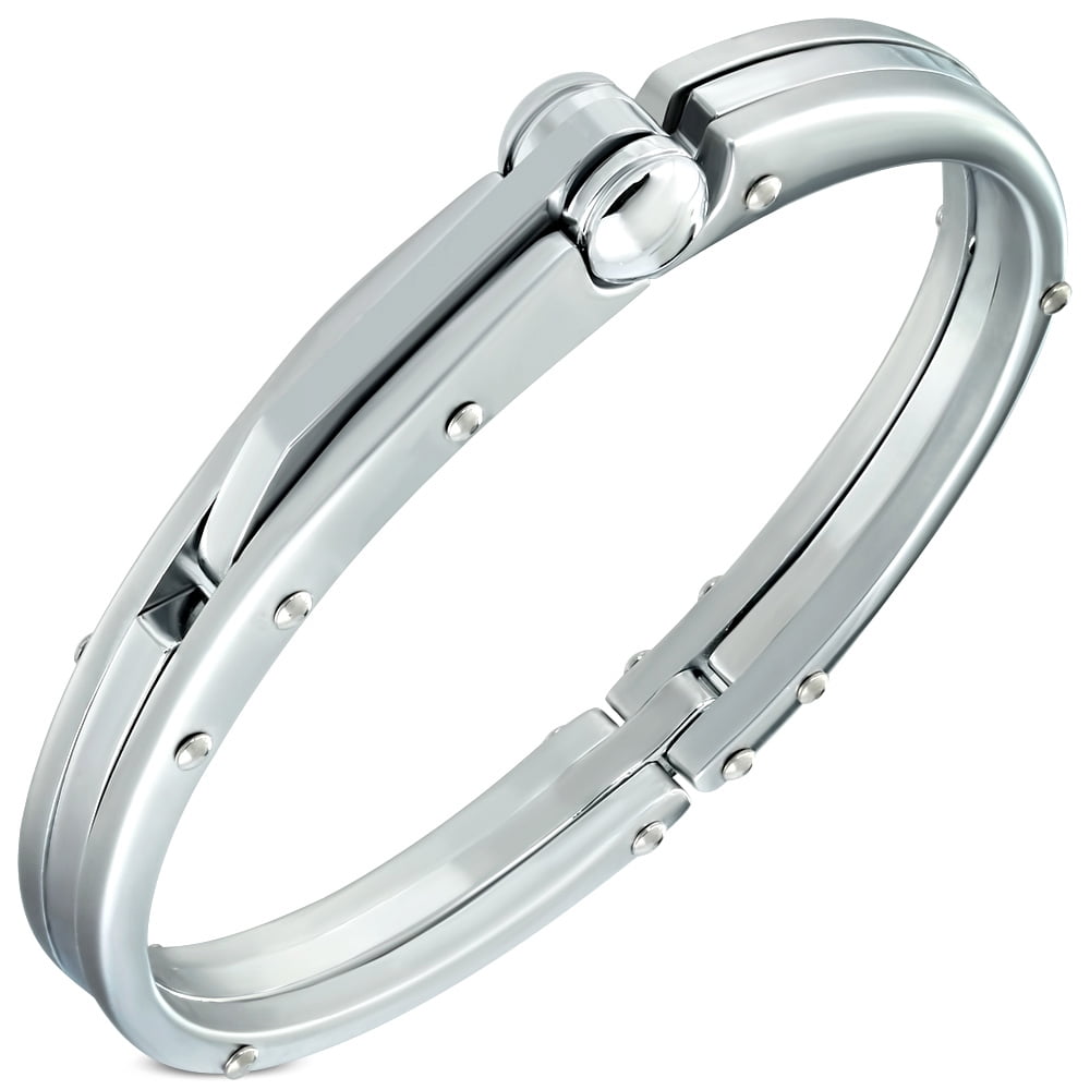 Men's bracelet silver | 45° Cuff bracelet | Mila Silver | Free shipping